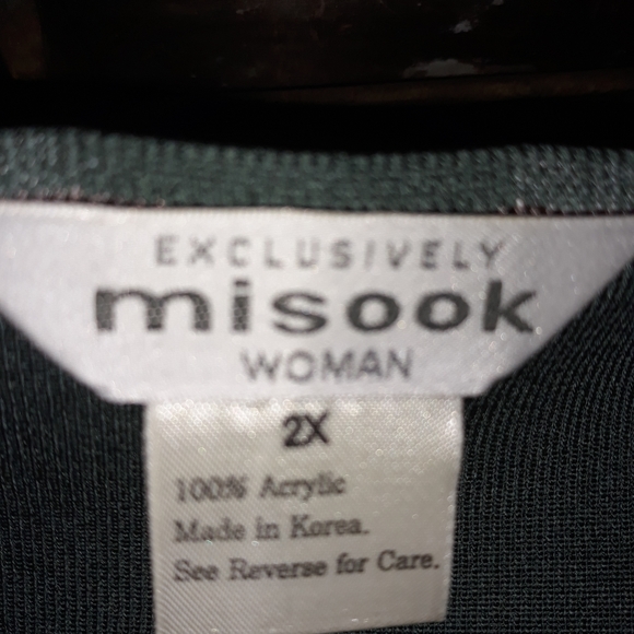 Exclusively Misook Vintage 2x Green Tunic Women - Picture 3 of 4